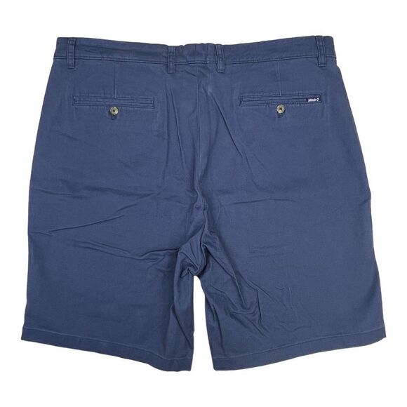New Johnnie-O Men US 40 High Tide Blue Golf Shorts Stretch Twill Back Pockets - Picture 3 of 7